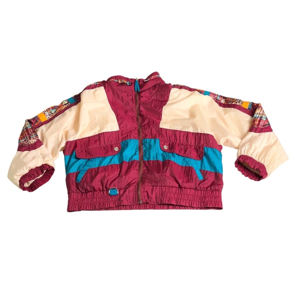 Vintage 80s River Edge Windbreaker Bomber‎ Jacket Womens Large RE Sport Ski 90s